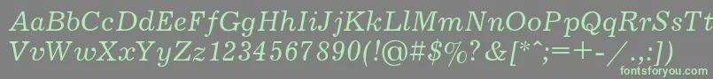 Journal8 Font – Green Fonts on Gray Background