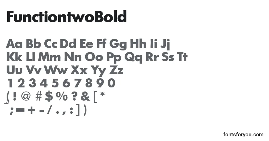 Fuente FunctiontwoBold - alfabeto, números, caracteres especiales