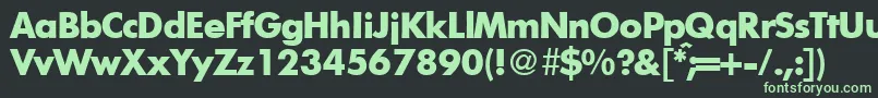 FunctiontwoBold Font – Green Fonts on Black Background