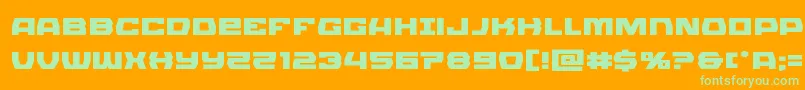 Olympiccarrierexpand Font – Green Fonts on Orange Background