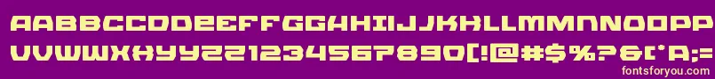 Olympiccarrierexpand Font – Yellow Fonts on Purple Background