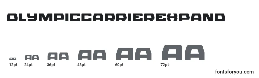 Olympiccarrierexpand Font Sizes