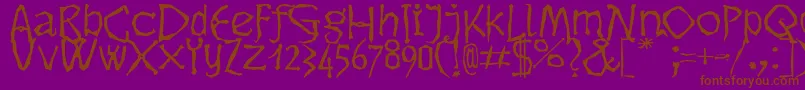 Dikovinac Font – Brown Fonts on Purple Background