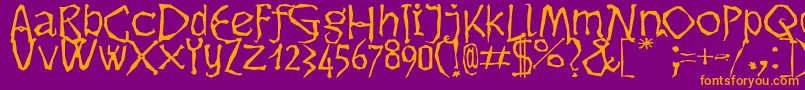 Dikovinac Font – Orange Fonts on Purple Background