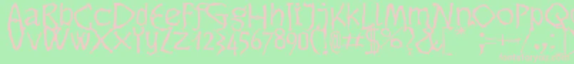 Dikovinac Font – Pink Fonts on Green Background