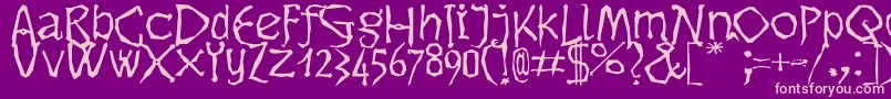 Dikovinac Font – Pink Fonts on Purple Background