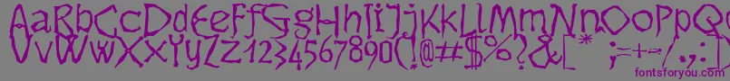 Dikovinac Font – Purple Fonts on Gray Background