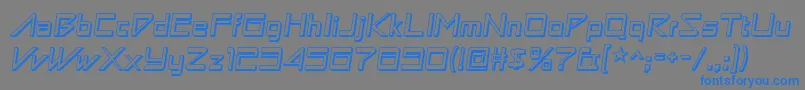 Astronbw1 Font – Blue Fonts on Gray Background
