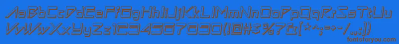 Astronbw1 Font – Brown Fonts on Blue Background