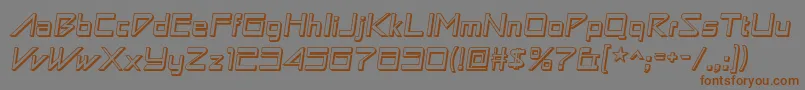 Astronbw1 Font – Brown Fonts on Gray Background