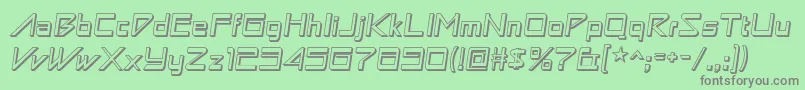 Astronbw1 Font – Gray Fonts on Green Background