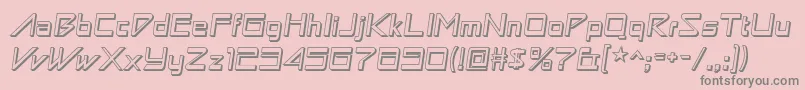 Fonte Astronbw1 – fontes cinzas em um fundo rosa