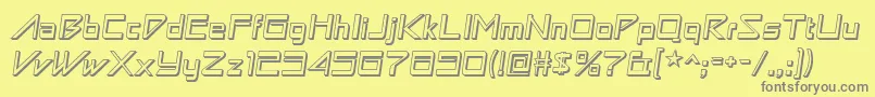 Astronbw1 Font – Gray Fonts on Yellow Background