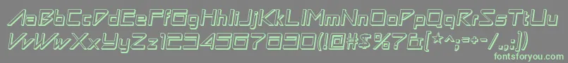 Astronbw1 Font – Green Fonts on Gray Background