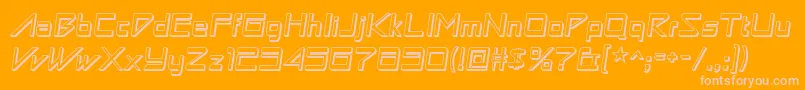 フォントAstronbw1 – オレンジの背景にピンクのフォント