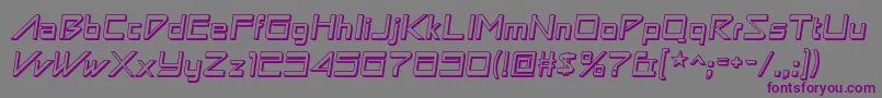 Astronbw1-Schriftart – Violette Schriften auf grauem Hintergrund