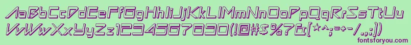 Astronbw1 Font – Purple Fonts on Green Background