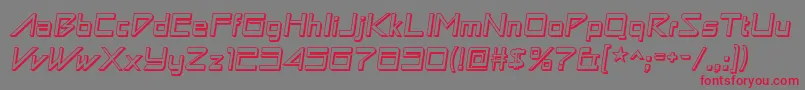 Astronbw1 Font – Red Fonts on Gray Background