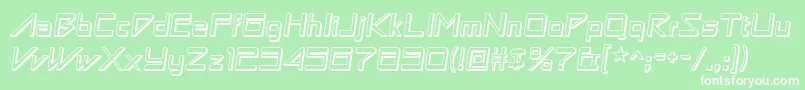 Astronbw1 Font – White Fonts on Green Background