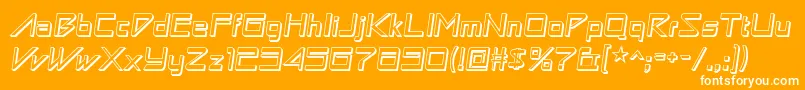 fuente Astronbw1 – Fuentes Blancas Sobre Fondo Naranja