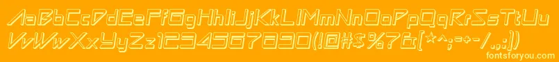 Шрифт Astronbw1 – жёлтые шрифты на оранжевом фоне