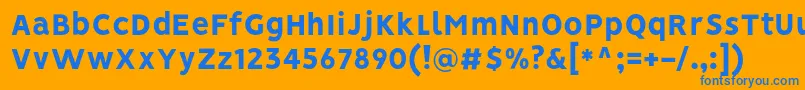 VisionHeavy Font – Blue Fonts on Orange Background