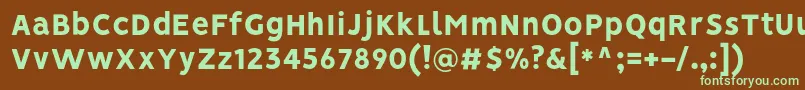 Шрифт VisionHeavy – зелёные шрифты на коричневом фоне