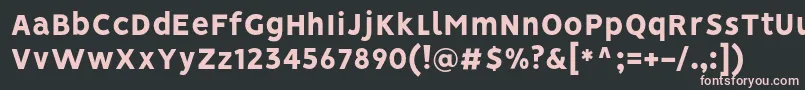 VisionHeavy Font – Pink Fonts on Black Background