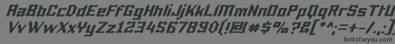 フォントLuciferiusItalic – 黒い文字の灰色の背景