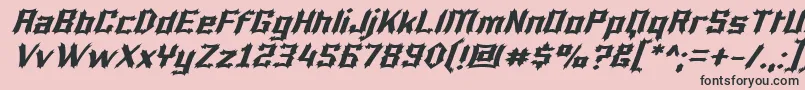 LuciferiusItalic-Schriftart – Schwarze Schriften auf rosa Hintergrund