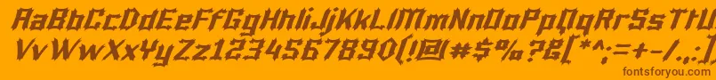 LuciferiusItalic Font – Brown Fonts on Orange Background