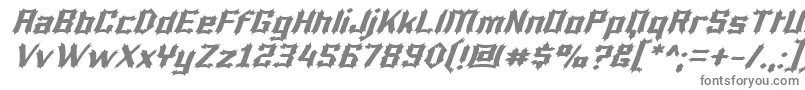 LuciferiusItalic-Schriftart – Graue Schriften auf weißem Hintergrund