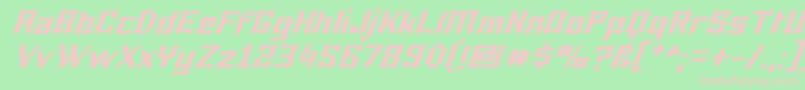 LuciferiusItalic Font – Pink Fonts on Green Background