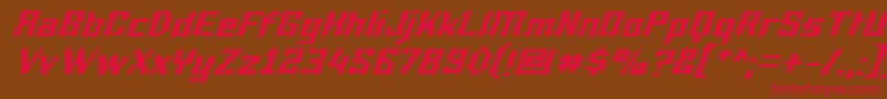 LuciferiusItalic Font – Red Fonts on Brown Background