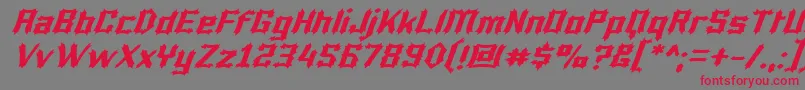 Шрифт LuciferiusItalic – красные шрифты на сером фоне