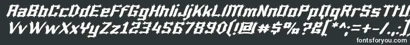 Шрифт LuciferiusItalic – белые шрифты на чёрном фоне