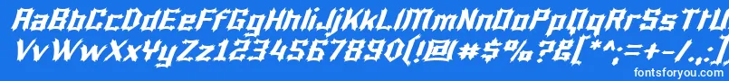 Шрифт LuciferiusItalic – белые шрифты на синем фоне