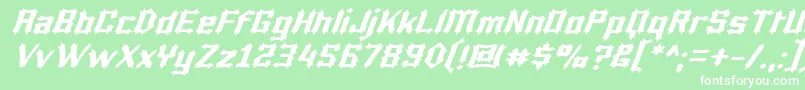 LuciferiusItalic Font – White Fonts on Green Background