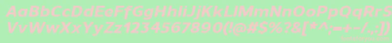 UnimanExtrabolditalic Font – Pink Fonts on Green Background