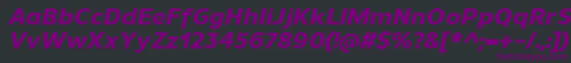 UnimanExtrabolditalic Font – Purple Fonts on Black Background