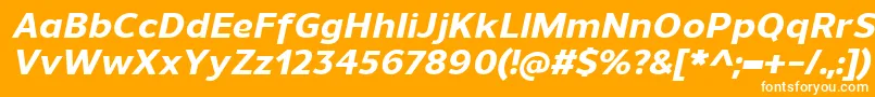 UnimanExtrabolditalic Font – White Fonts on Orange Background