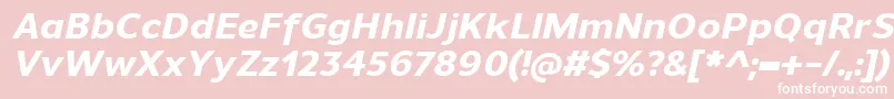 UnimanExtrabolditalic Font – White Fonts on Pink Background