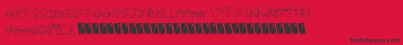 Hairbows Font – Black Fonts on Red Background