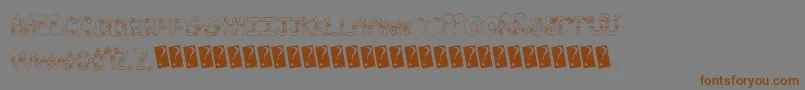 Hairbows Font – Brown Fonts on Gray Background