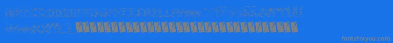 Hairbows Font – Gray Fonts on Blue Background