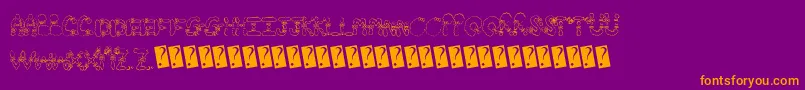 Hairbows Font – Orange Fonts on Purple Background