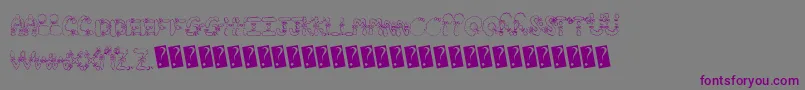 Hairbows Font – Purple Fonts on Gray Background