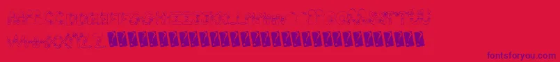 Hairbows Font – Purple Fonts on Red Background