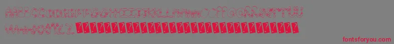 Hairbows Font – Red Fonts on Gray Background