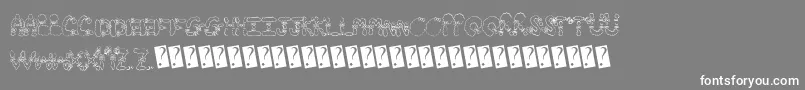 Hairbows-Schriftart – Weiße Schriften auf grauem Hintergrund